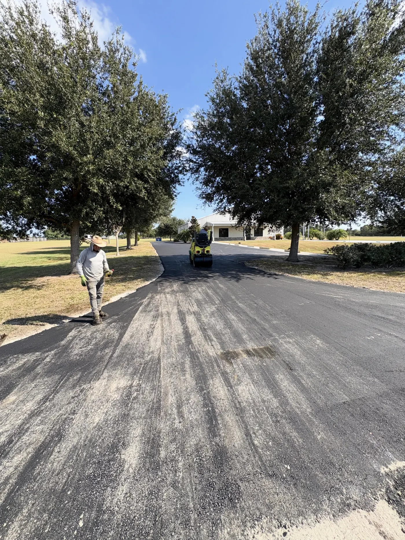Finished asphalt driveway